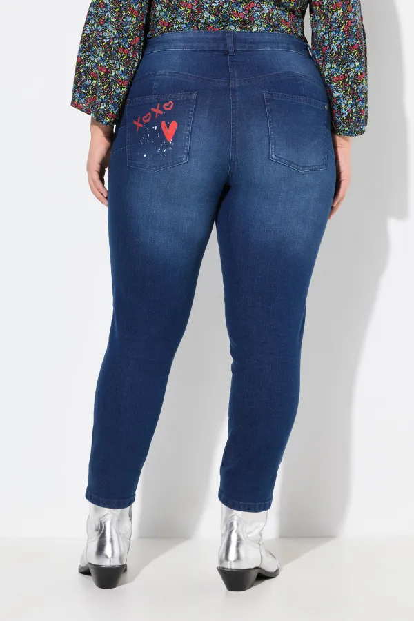 Love Flower Printed Jeans