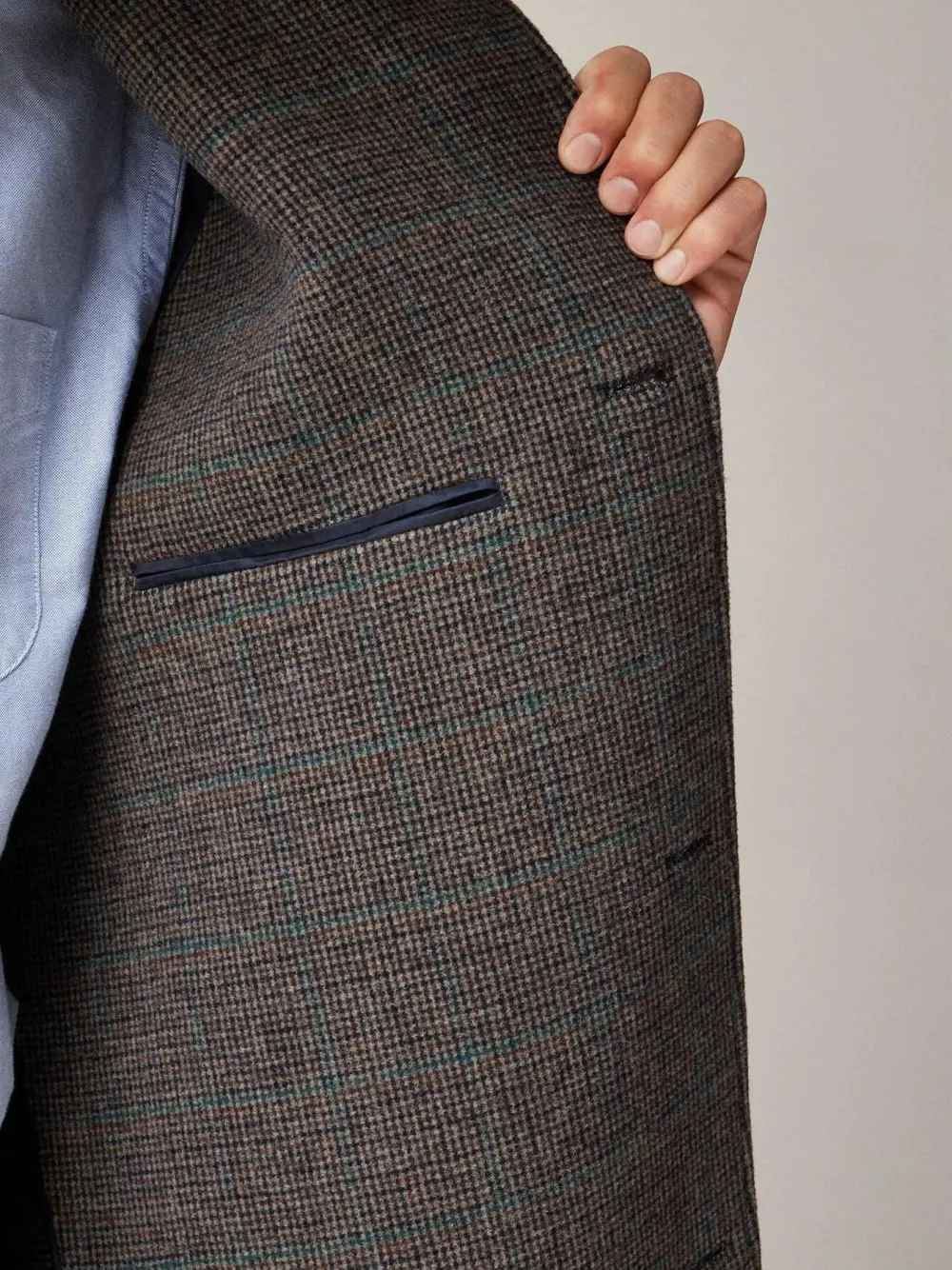 Gray Long Length Wool Overcoat