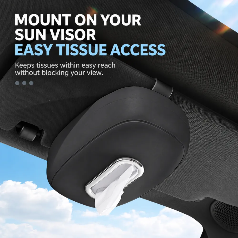 🚗 50% OFF Car Headrest Tissue Box Holder – Soft Silicone, Easy Reach & Washable