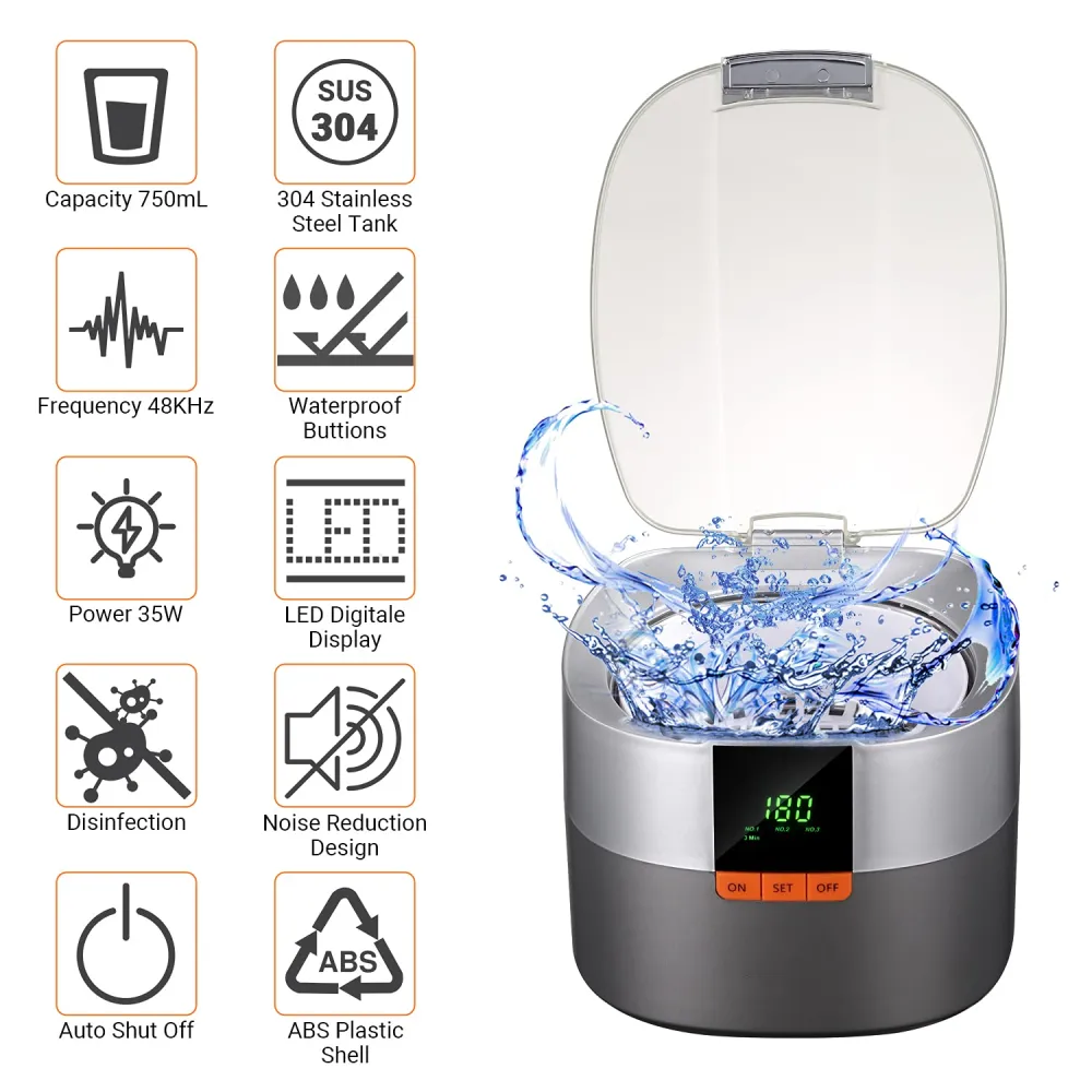 (Store Closing Sale) 25.4oz Ultrasonic Cleaner MUC03