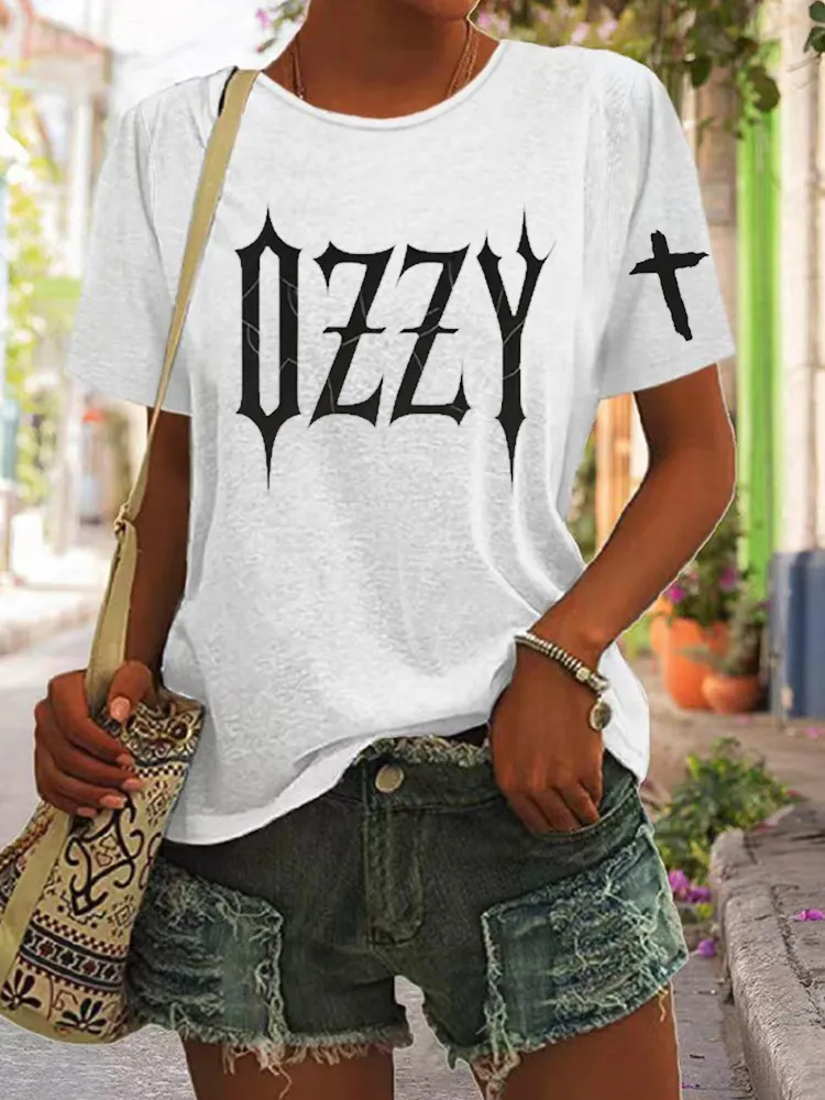 Women's “Hot Singer” Printed V-Neck T-Shirt