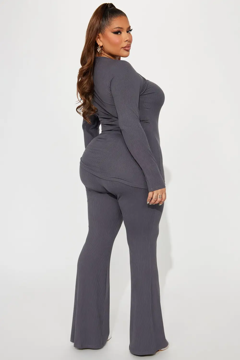 Legally Casual Pant Set - Charcoal