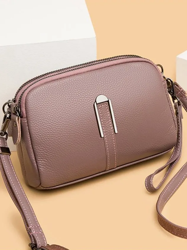 Urban Casual Leather Crossbody Bag