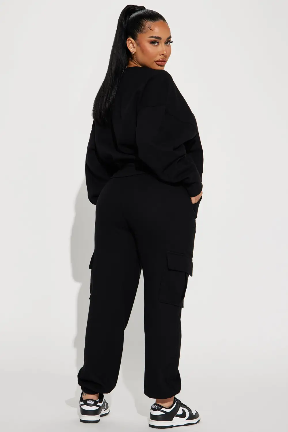 Follow Me Around Sweatsuit - Black