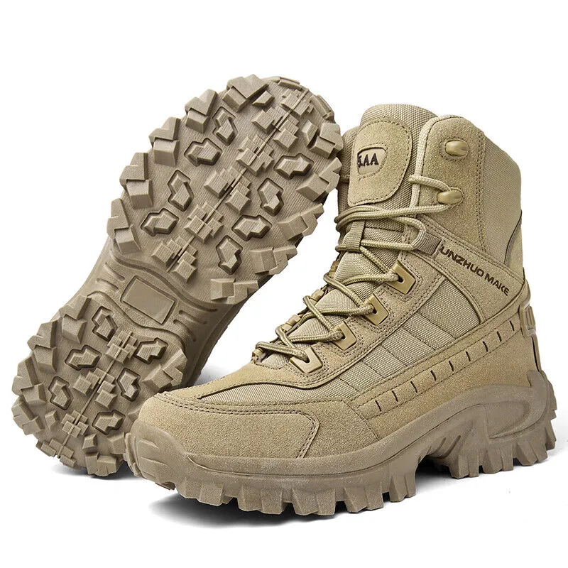 Men's Combat Boots Orthopedic Support Hiking Boots Waterproof Puncture-Resistant Work Boots