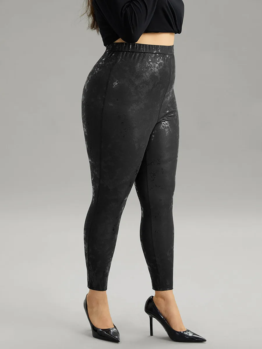Plus Size Skinny Leather Pants For Women