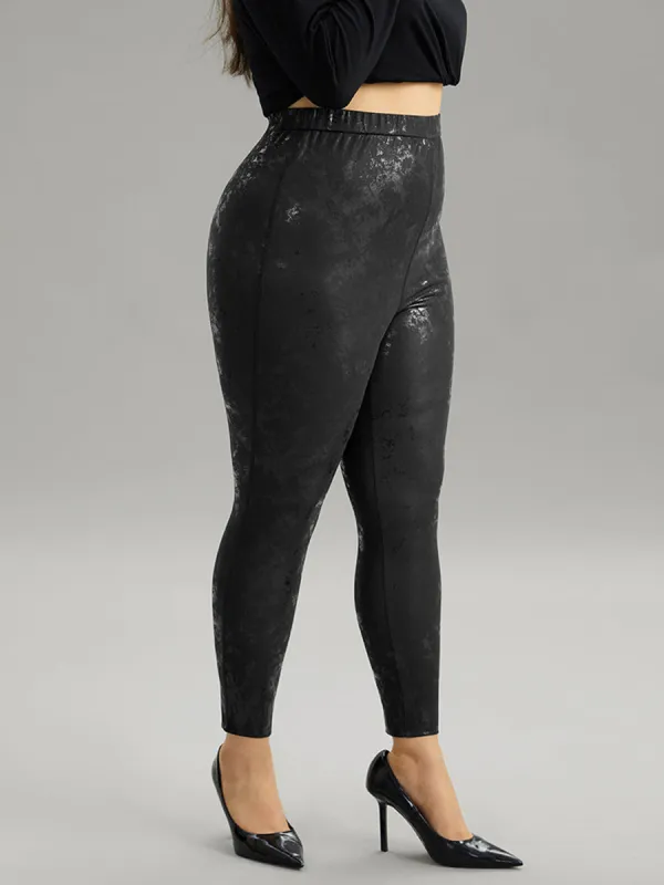 Plus Size Skinny Leather Pants For Women