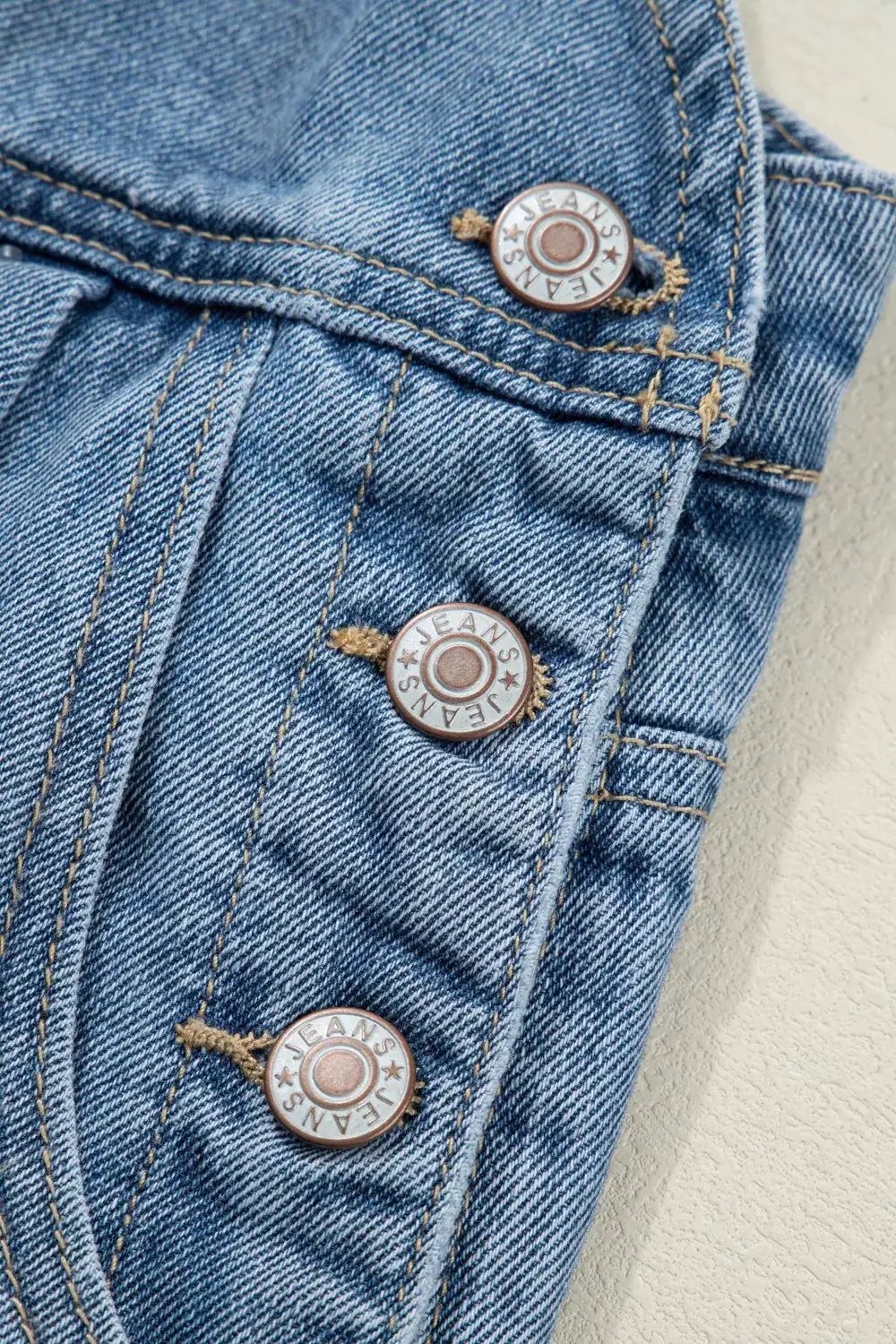Pleated Denim Jumpsuit