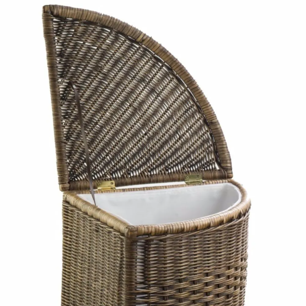 Fabric Liner For Corner Wicker Laundry Hamper