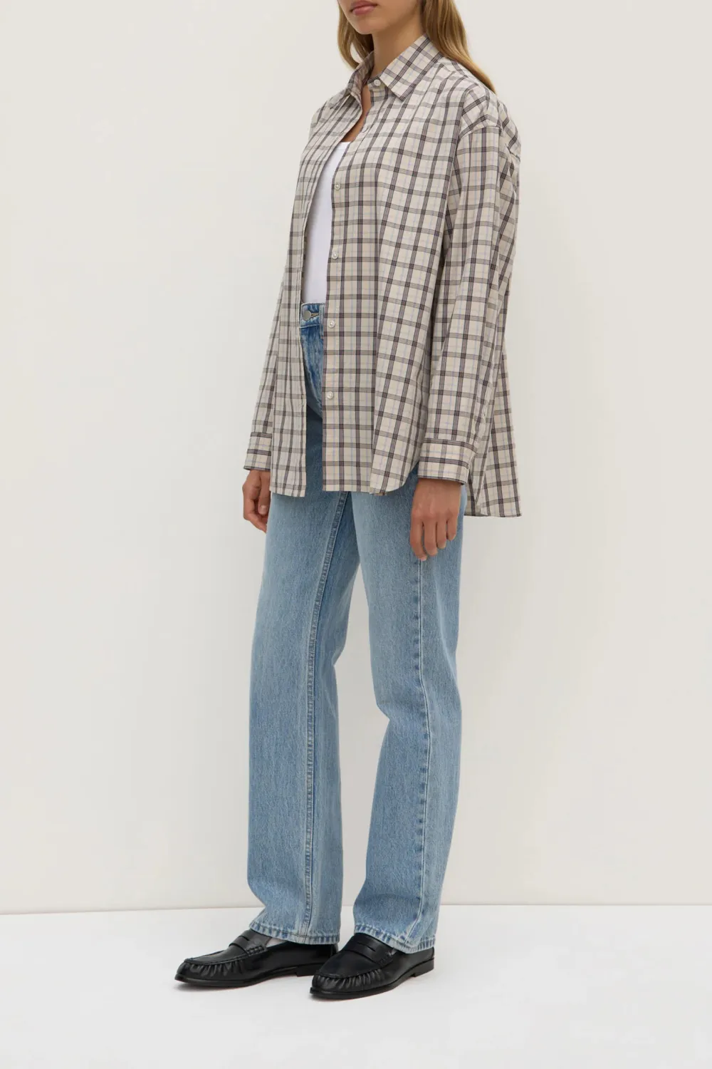 Cotton Button Up Checkered Shirt
