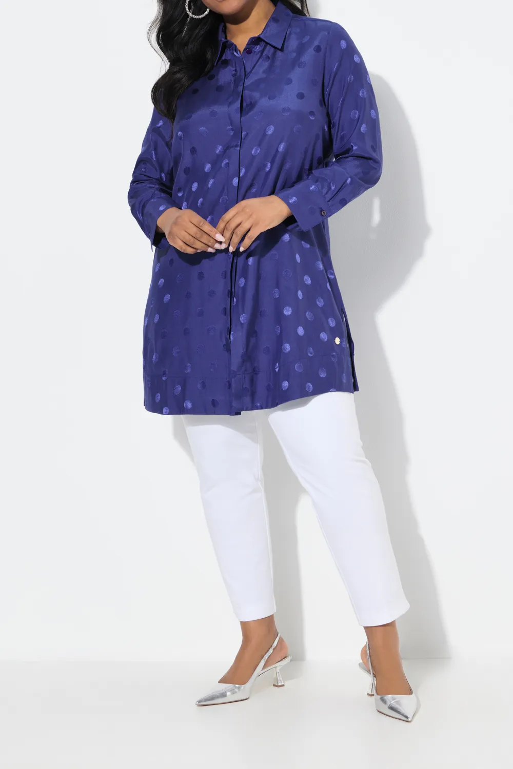 Hidden Button Placket Shirt