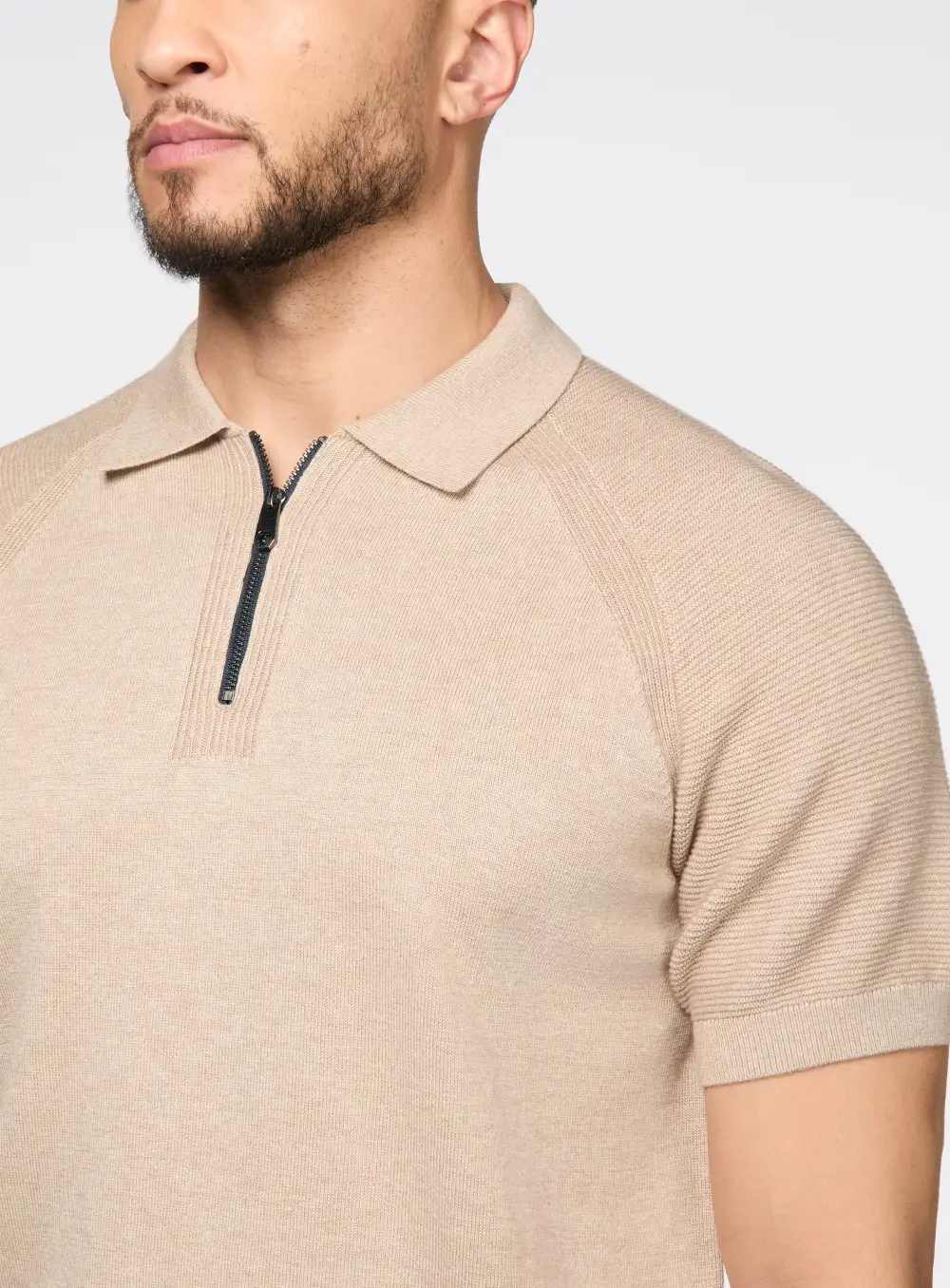 Textured Jacquard Casual Polo
