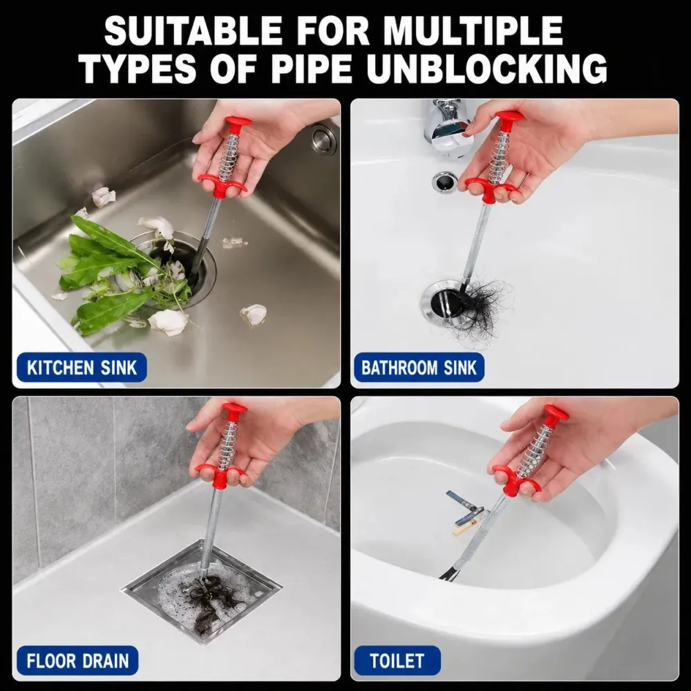 Drain Clog Remover 4-Claw Hook