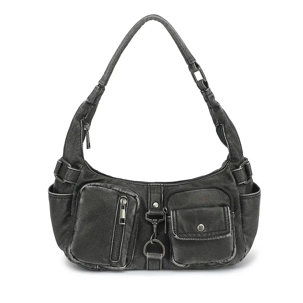 Distressed Washed Hobo Bag