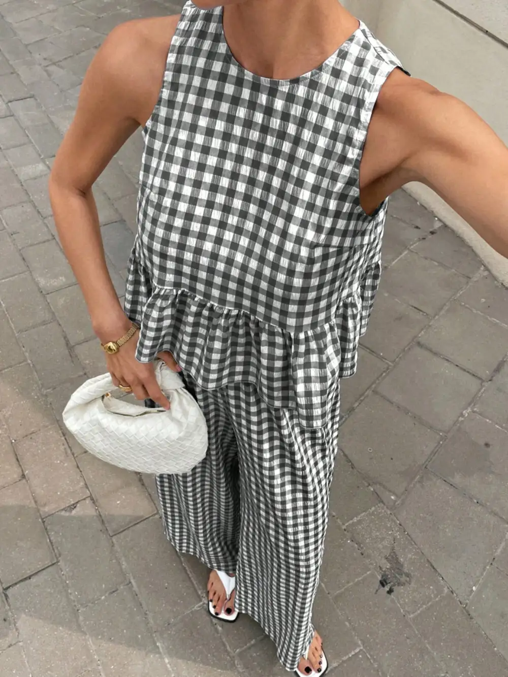 Simple Wide Leg Sleeveless Jumpsuit
