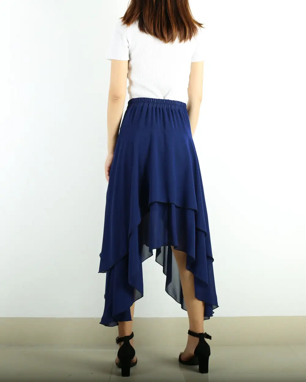 Elastic Waist Chiffon Skirt