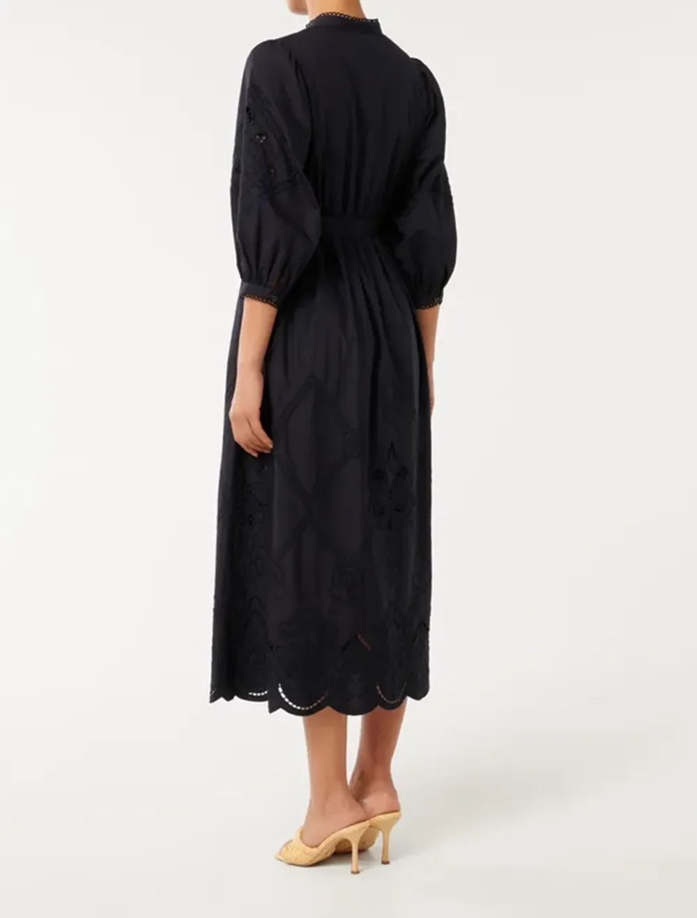 Broderie Midi Dress