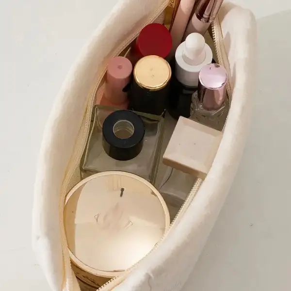 Small Plaid Fabric Makeup Bag