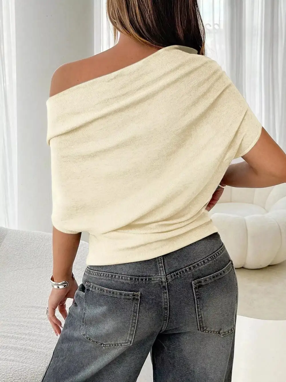 Shoulder Ruched T-Shirt