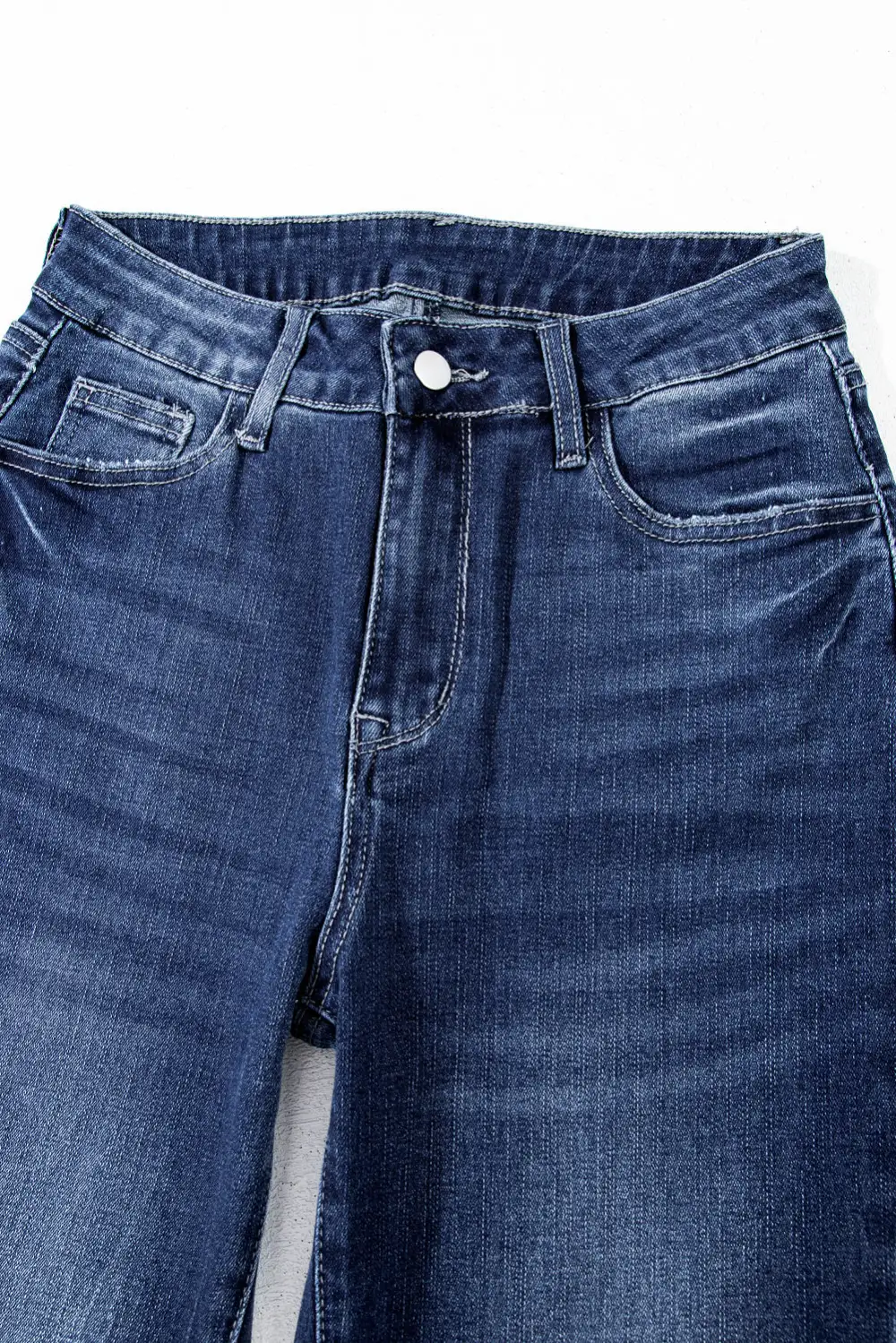 Flare Flared High Waist Raw Hem Jeans