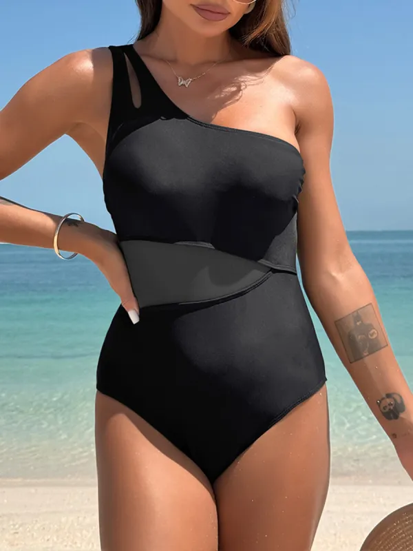 Sexy And Stylish Black One-Piece Swimsuit