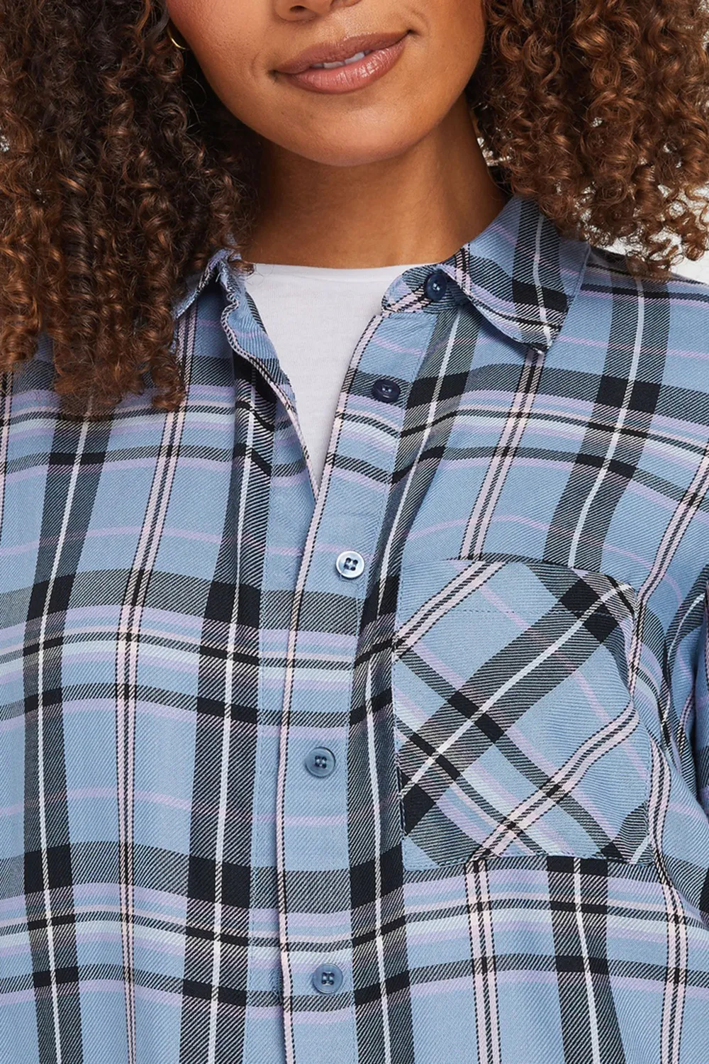 Boyfriend Check Loose Shirt For Women