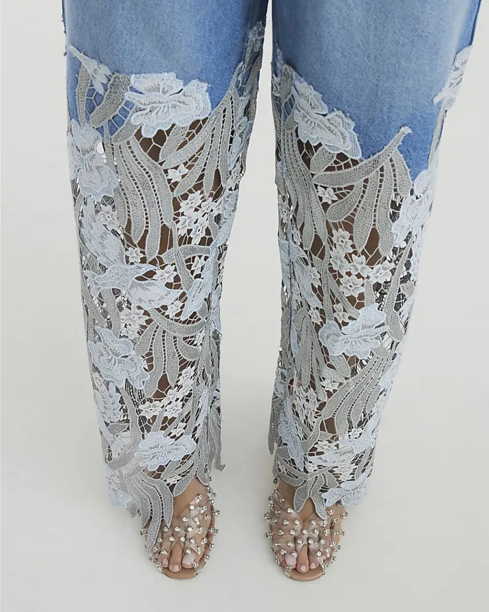 Creative Floral Hollow Design Women's Tousers