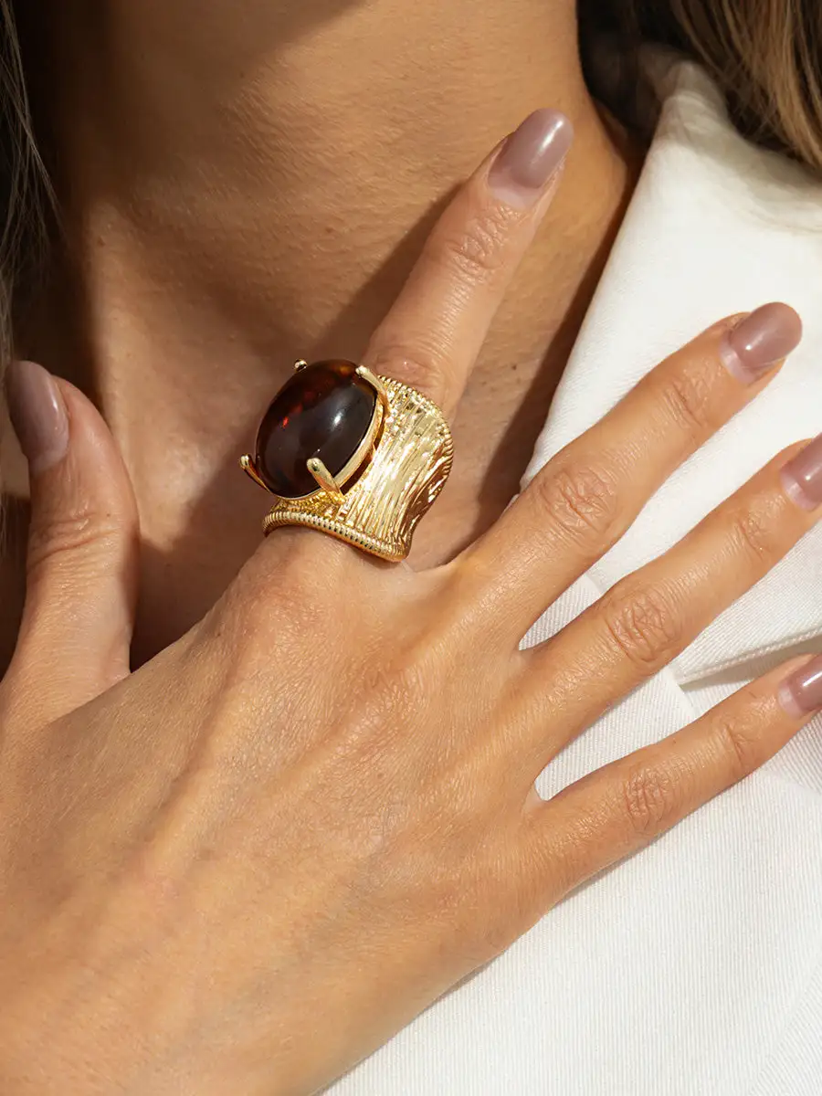 Geometric Rhinestone Going Out Ring