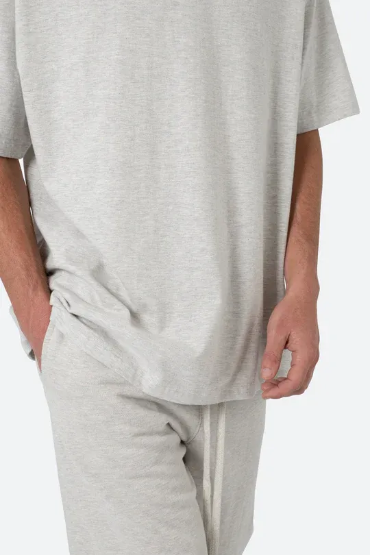 LIGHT GRAY OVERSIZED CREW NECK T-SHIRT