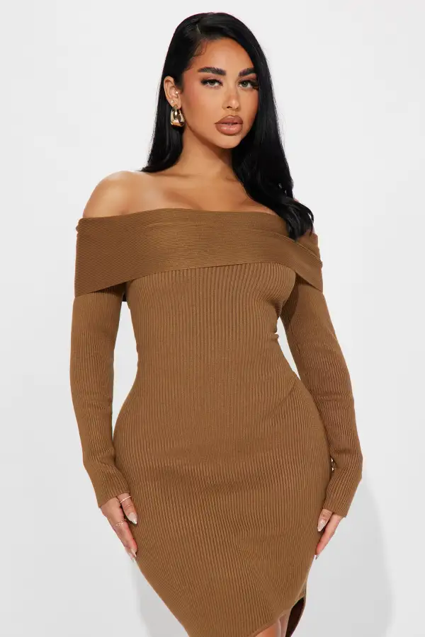 Tamara Sweater Maxi Dress - Camel