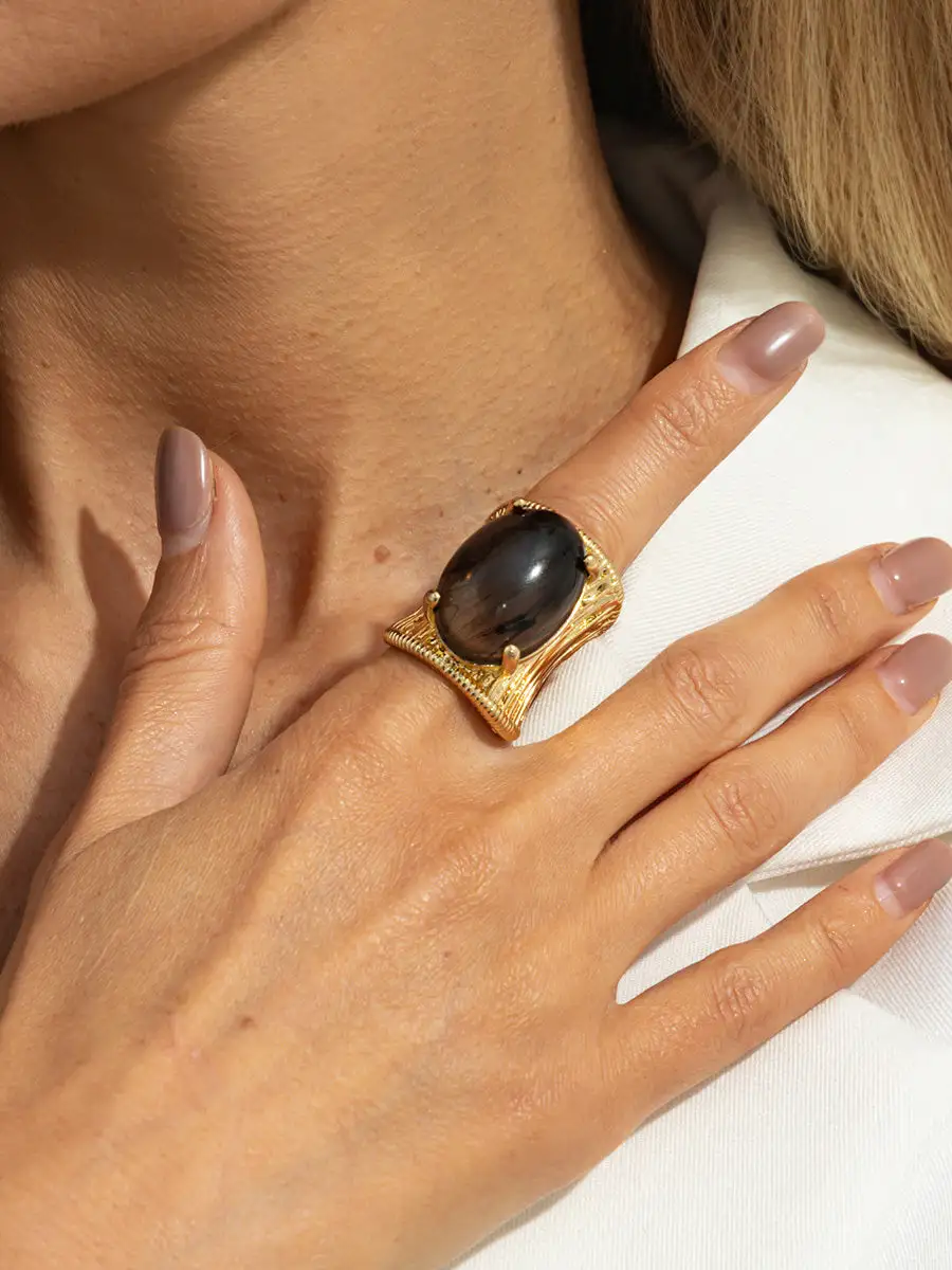 Geometric Rhinestone Going Out Ring