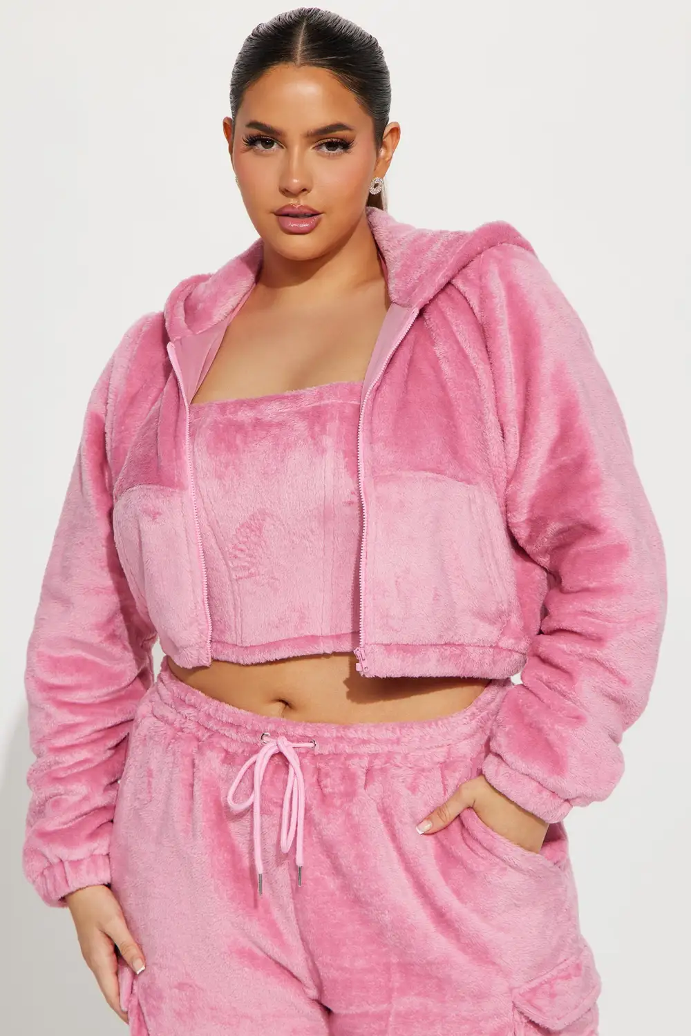 Katie 3 Piece Snuggle Pant Set - Pink