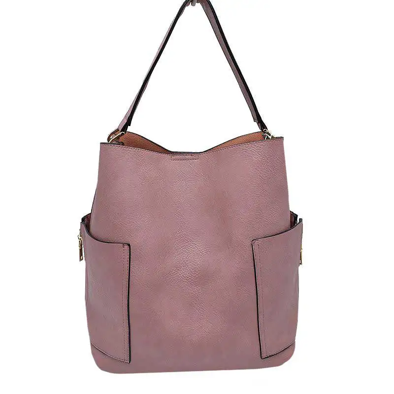 Pocket Bucket Satchel Bag