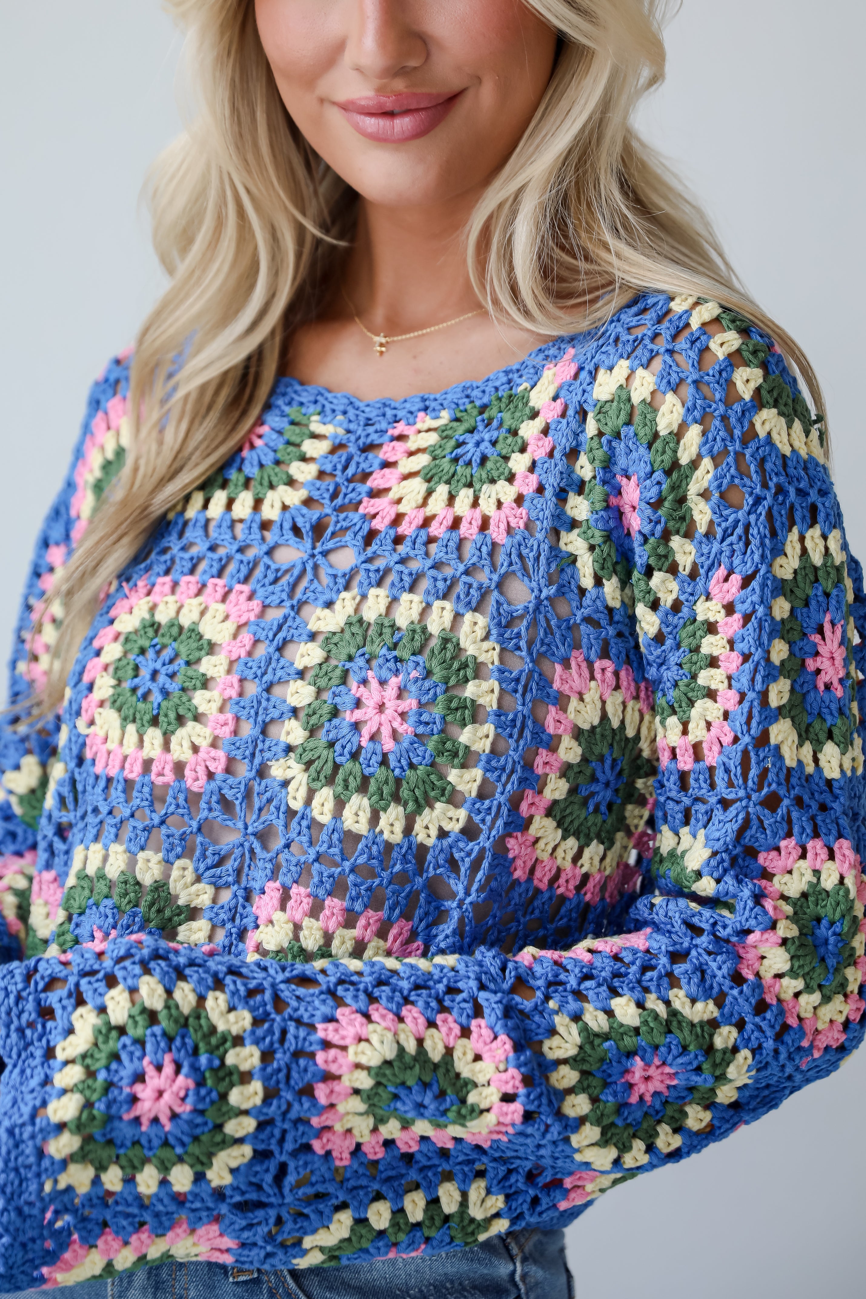 Cultivated Coolness Crochet Knit Top