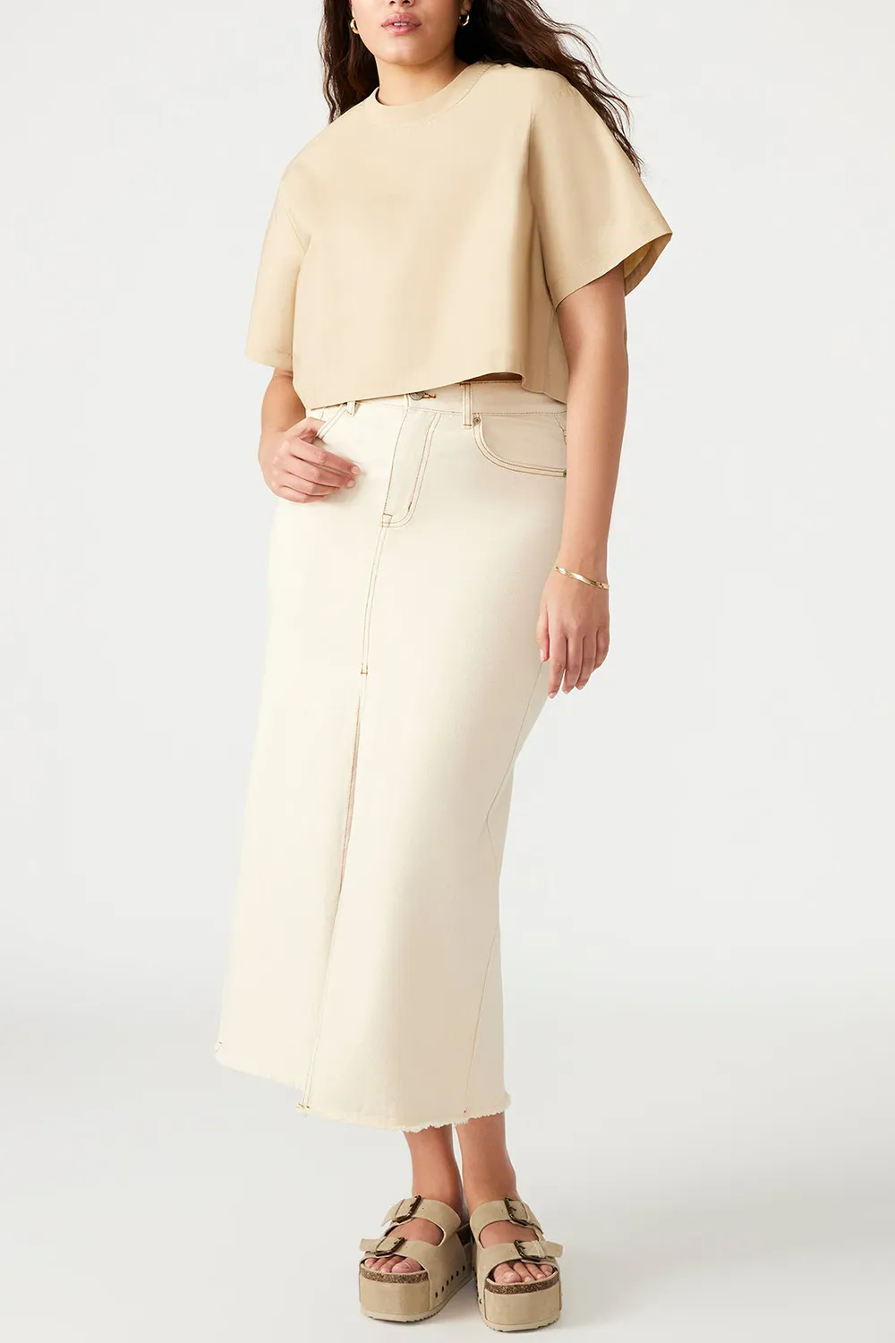 Boxy Cropped Top Black