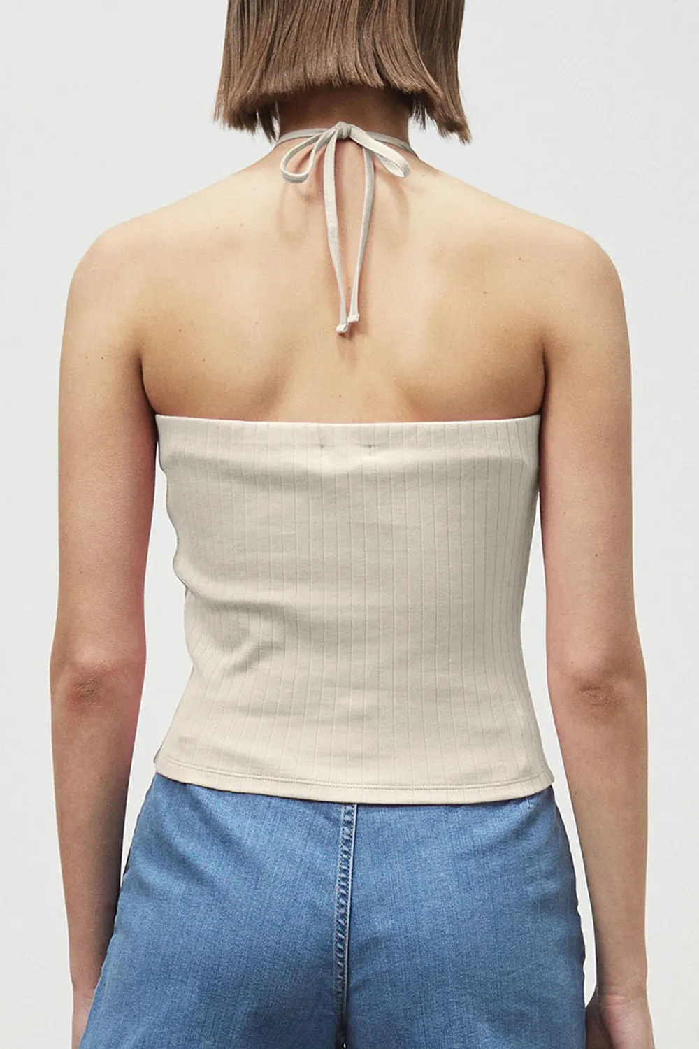 Cotton Halter Neck Cross Neck Vest