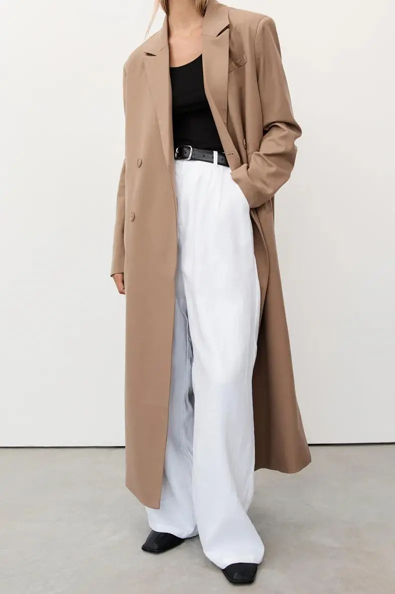 TAN WOOL BLEND COAT