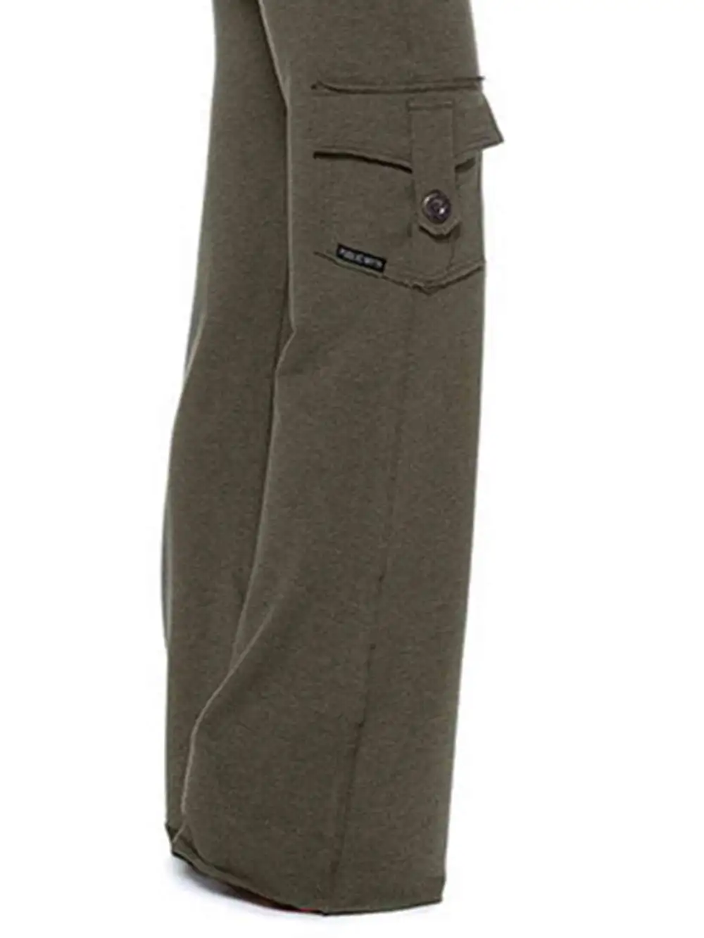 Mid Waist Pants With Pocket