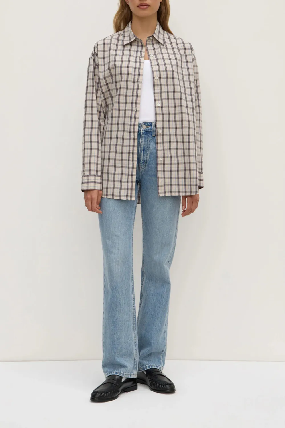 Cotton Button Up Checkered Shirt