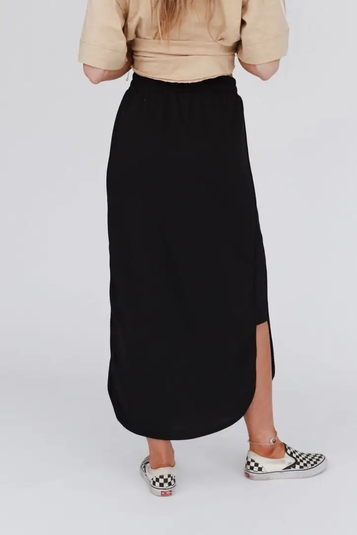 Roomy Drawstring Easy Waist Casual Skirt