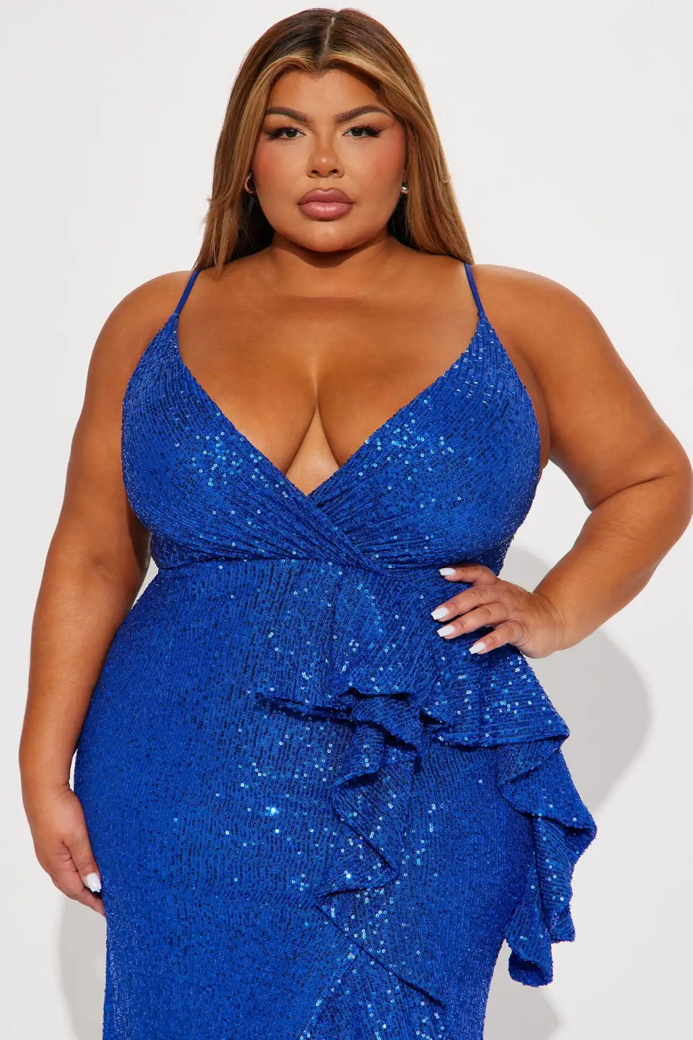 Malissa Sequin Maxi Dress - Royal