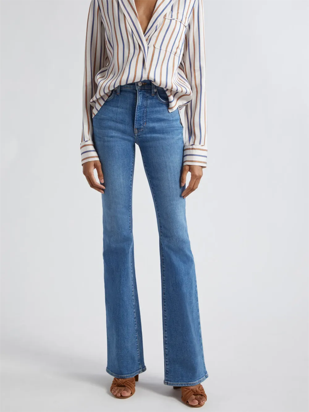 Side Chain Detail Straight Leg Jeans