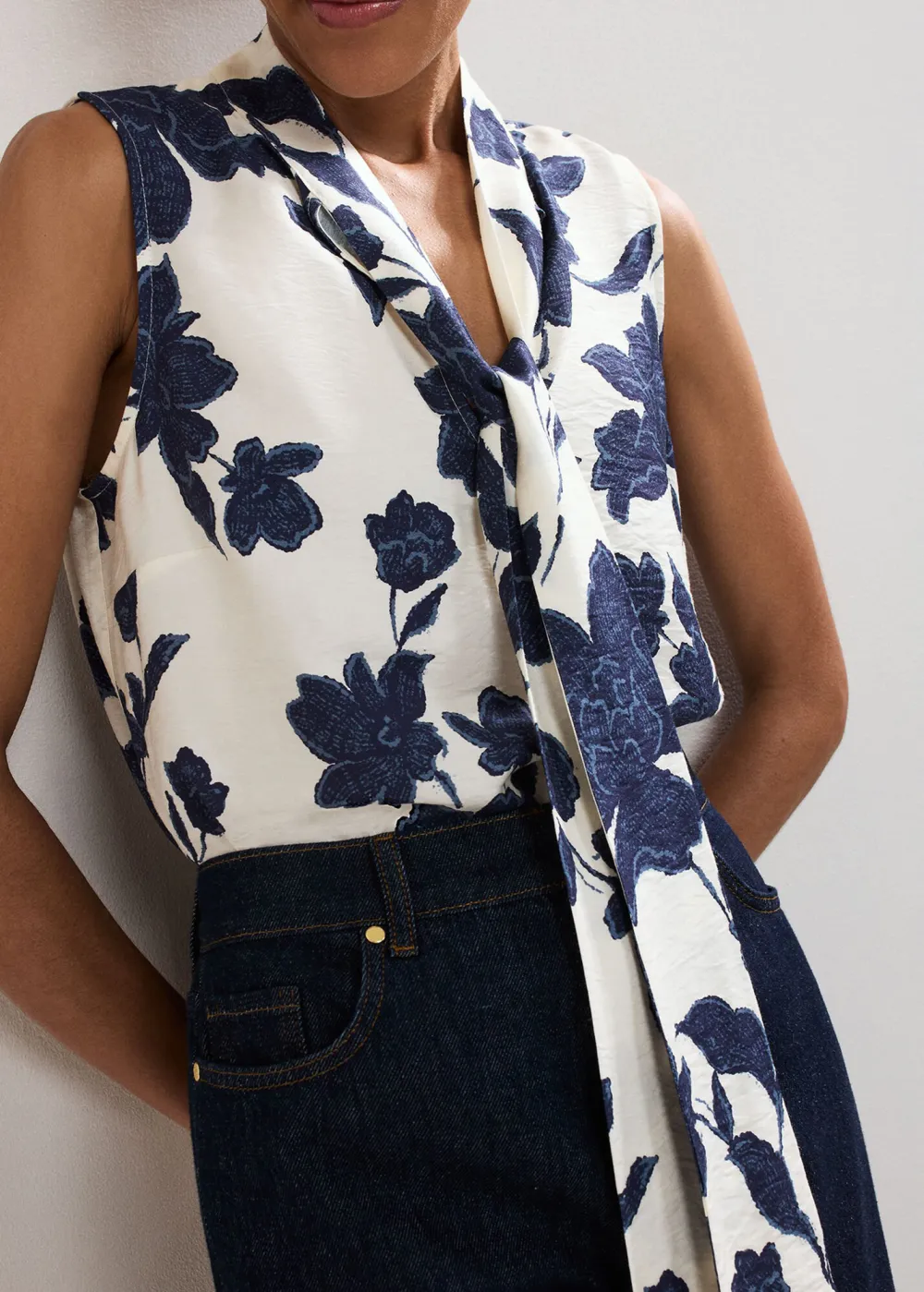 Comfortable Underwear Blue Printed Ladies Shirt