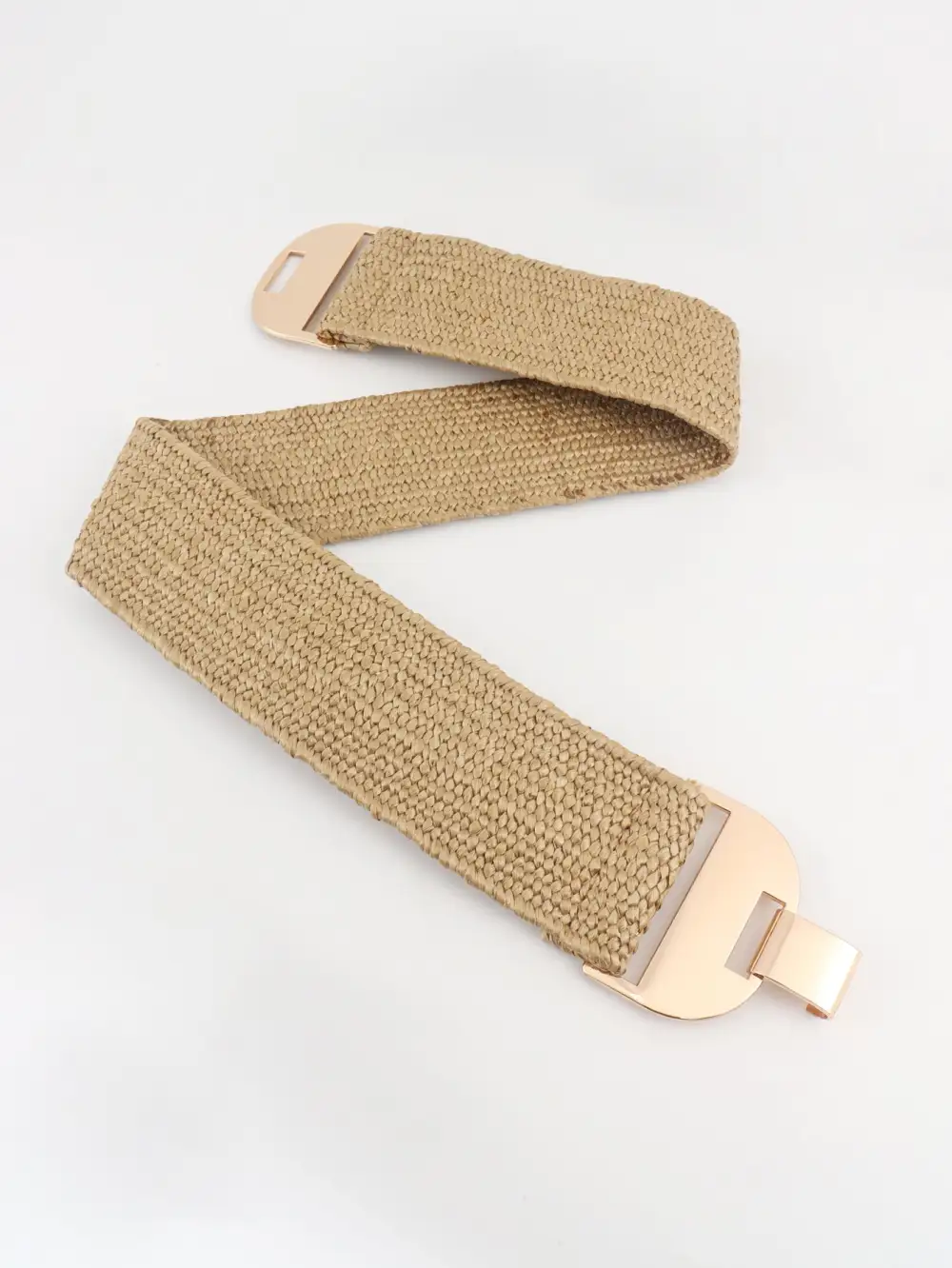 Textured Buckle Stretch Belt