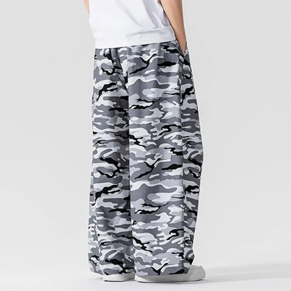 Patterned Wide Leg Pants