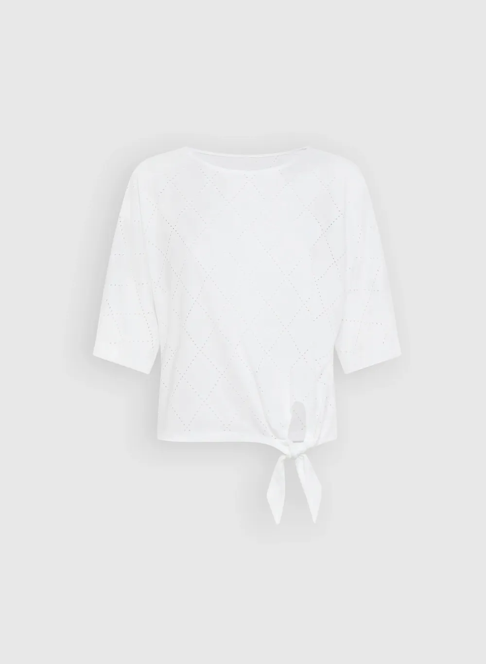 Ivory Ribbed Casual Top