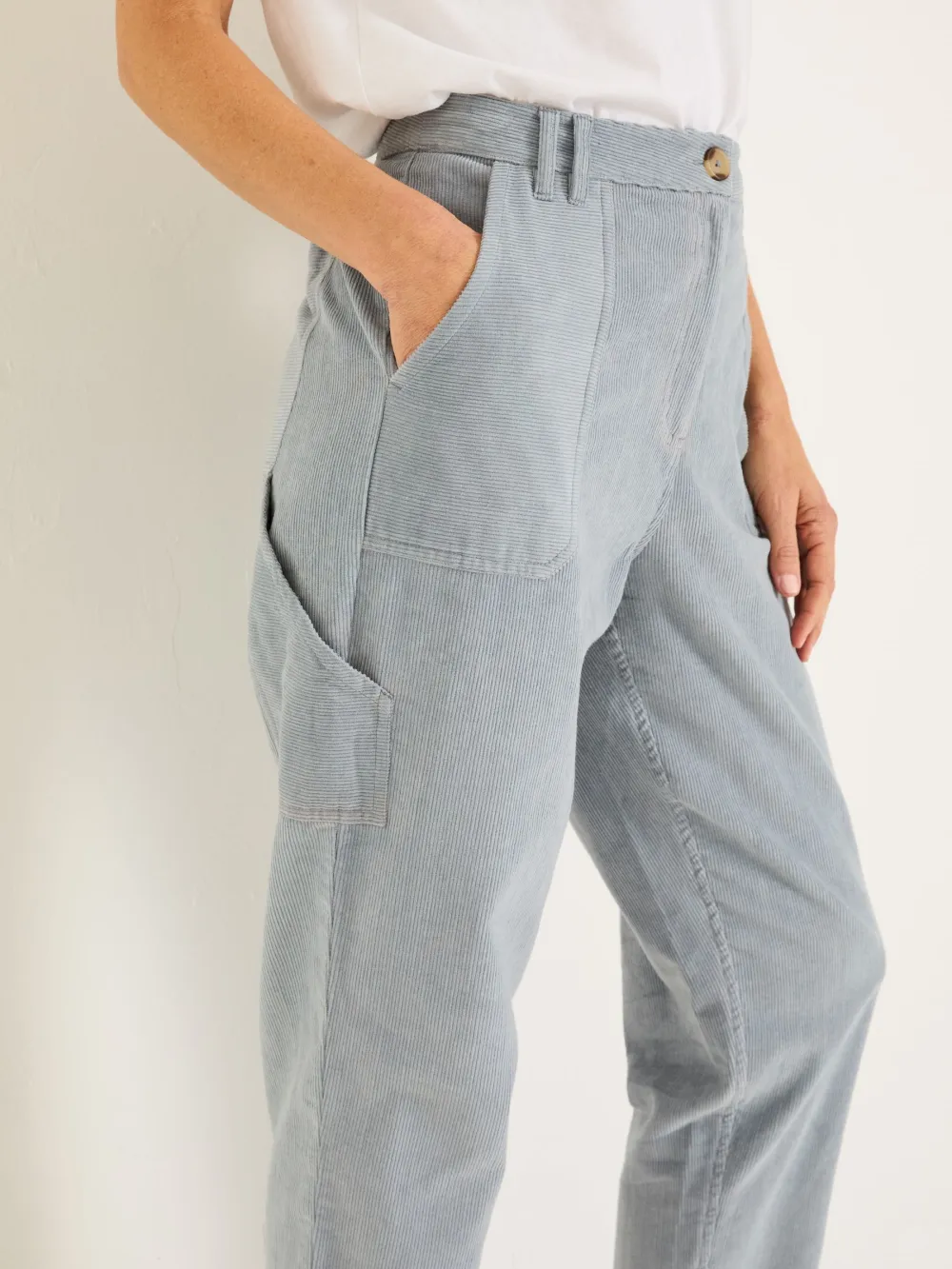 Chesil Pale Blue Cord Trousers