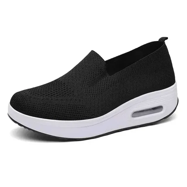 Air Cushion Slip-On Walking Shoes Platform Mesh Sneaker Sandals