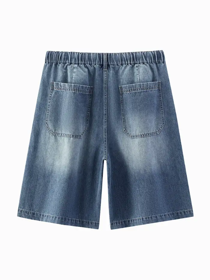 Men's Drawstring Denim Denim Shorts