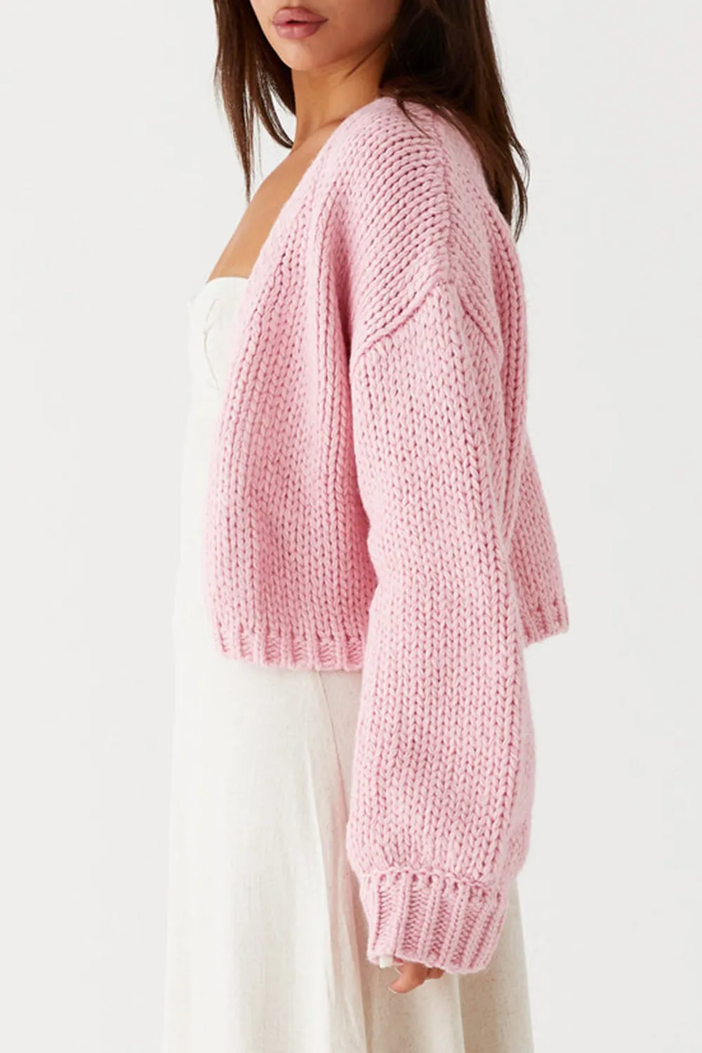Knit Cardigan - Pink